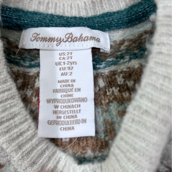 Tommy Bahama 2T Boys Christmas Two Piece Corduroy Pants Deer Sweater NWOT - Picture 5 of 5